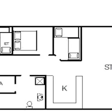 度假居 6 Person In Nørre Nebel